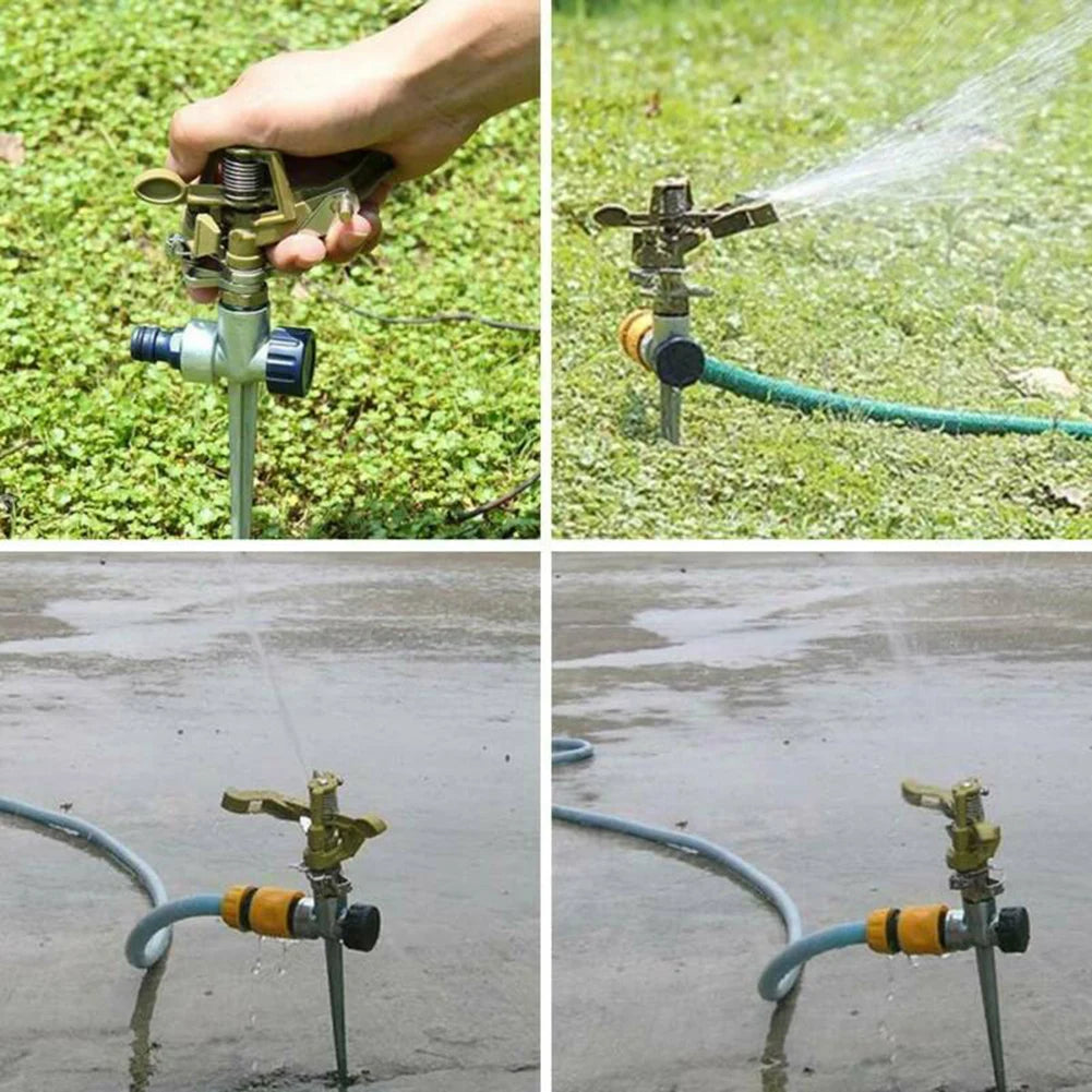 1-4PCS Garden Rotating Rocker Impact Sprinkler 1/2 inch Male Thread Brass Lawn Watering Adjustable Nozzle Irrigation Sprinkler