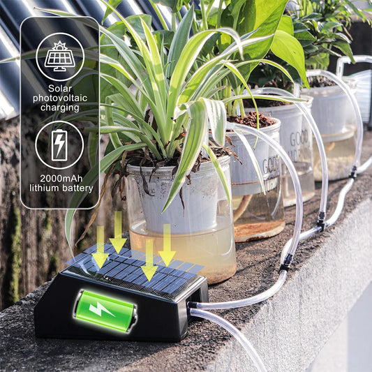 Solar Energy Garden Watering Timer 2000 MAH Battery Operated Equipment Hose Timers 2 Timer Modes