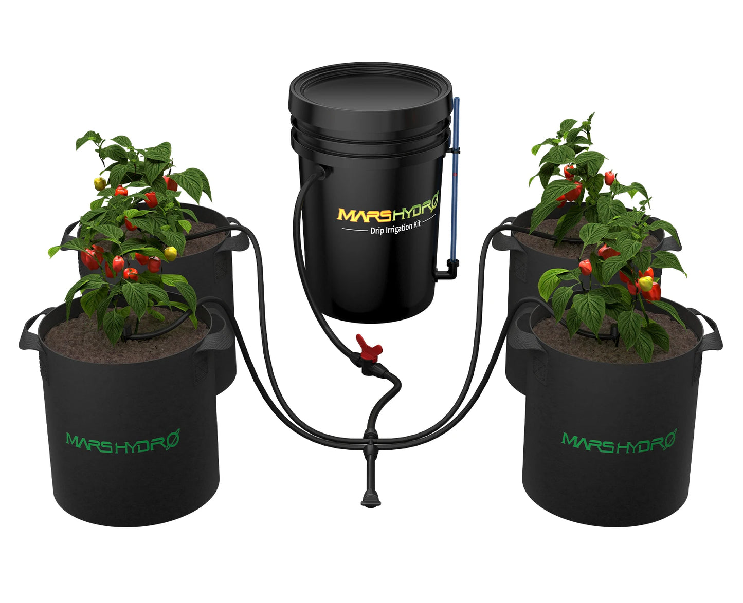 MARS HYDRO Hydroponics Growing System-12 Pods Indoor Watering System Drip Irrigation Kit Herb Garden Kit Indoor LED